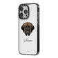 Mastiff Personalised iPhone 14 Pro Max Black Impact Case Side Angle on Silver phone