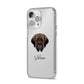 Mastiff Personalised iPhone 14 Pro Max Clear Tough Case Silver Angled Image