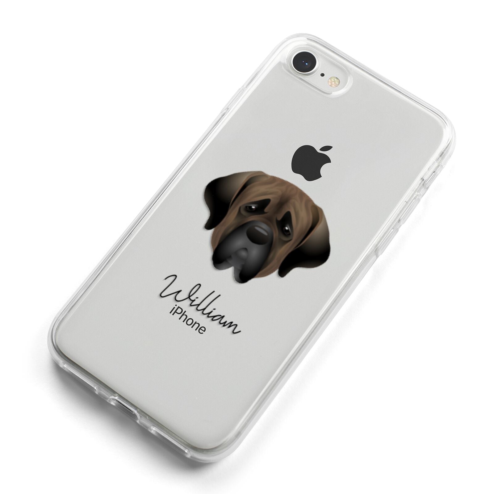 Mastiff Personalised iPhone 8 Bumper Case on Silver iPhone Alternative Image
