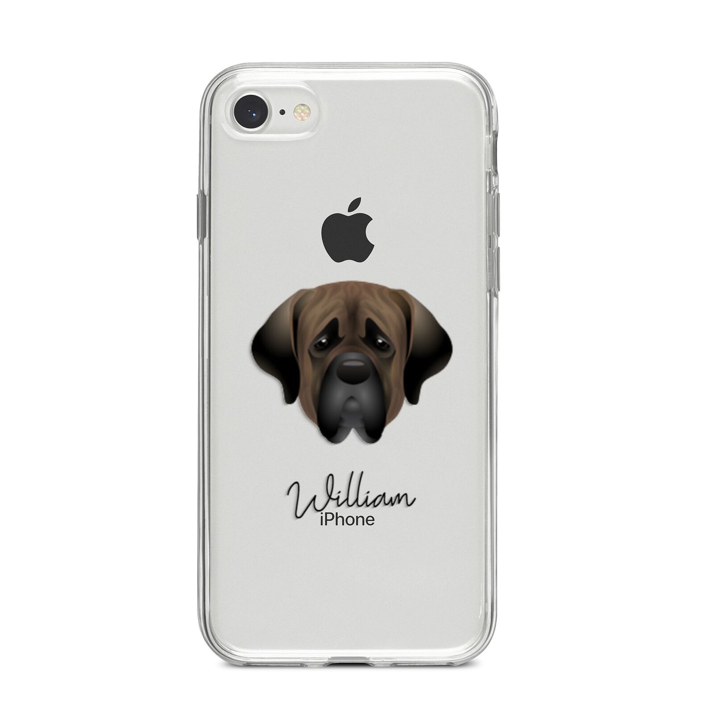 Mastiff Personalised iPhone 8 Bumper Case on Silver iPhone