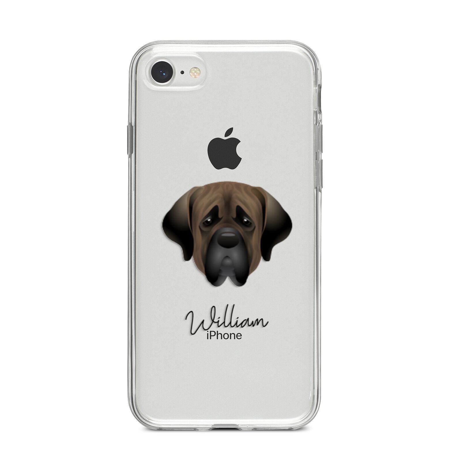 Mastiff Personalised iPhone 8 Bumper Case on Silver iPhone