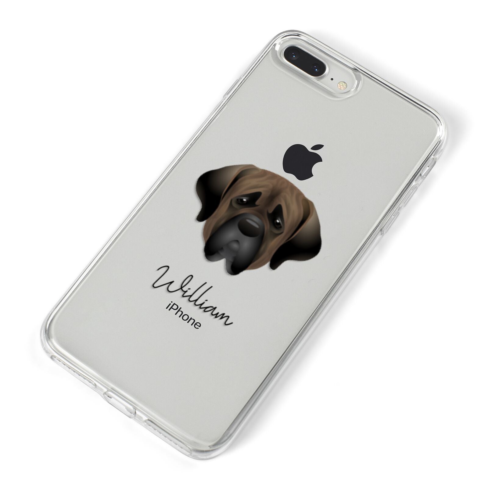 Mastiff Personalised iPhone 8 Plus Bumper Case on Silver iPhone Alternative Image