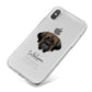 Mastiff Personalised iPhone X Bumper Case on Silver iPhone