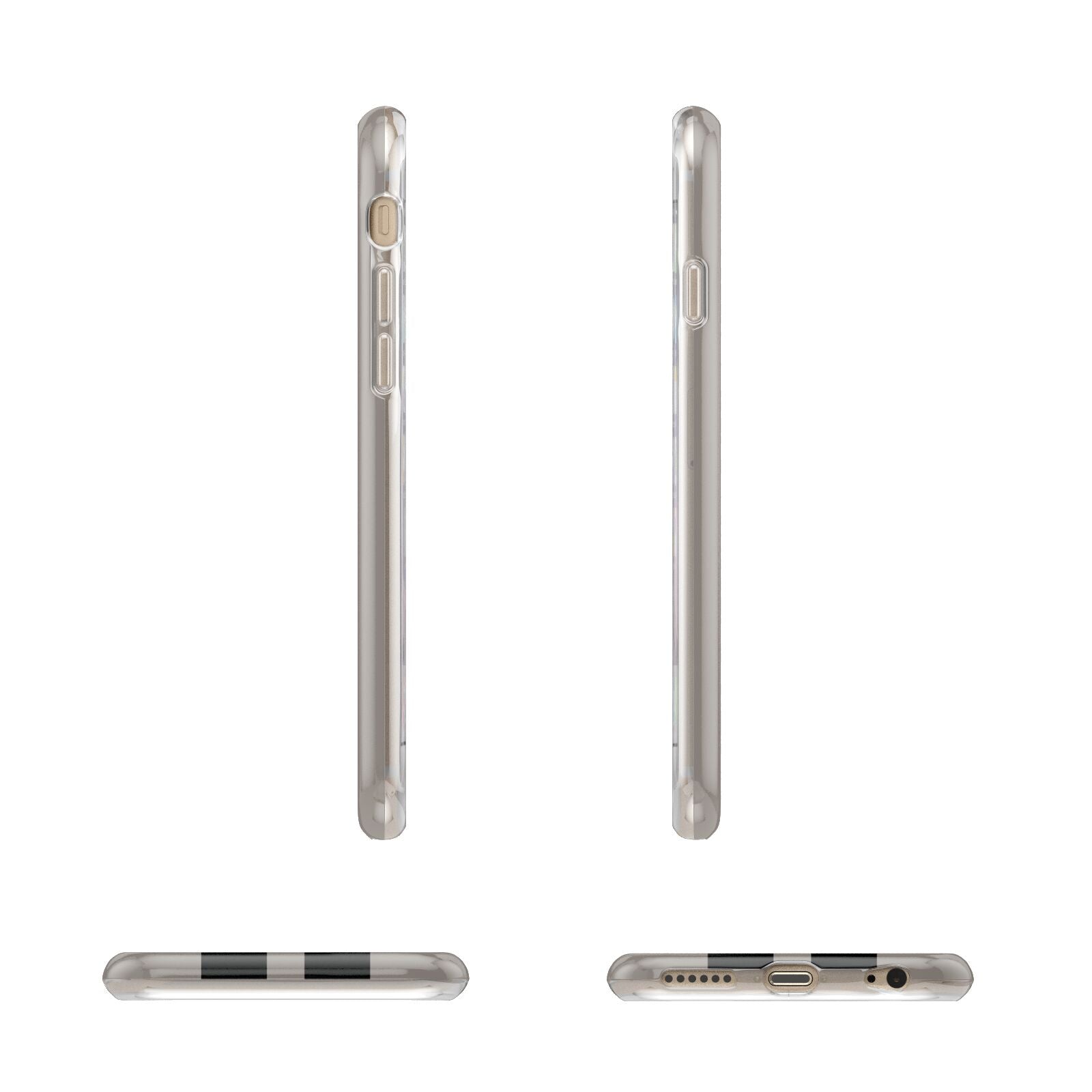 Mauve Personalised Initials Apple iPhone 6 3D Wrap Tough Case Alternative Image Angles