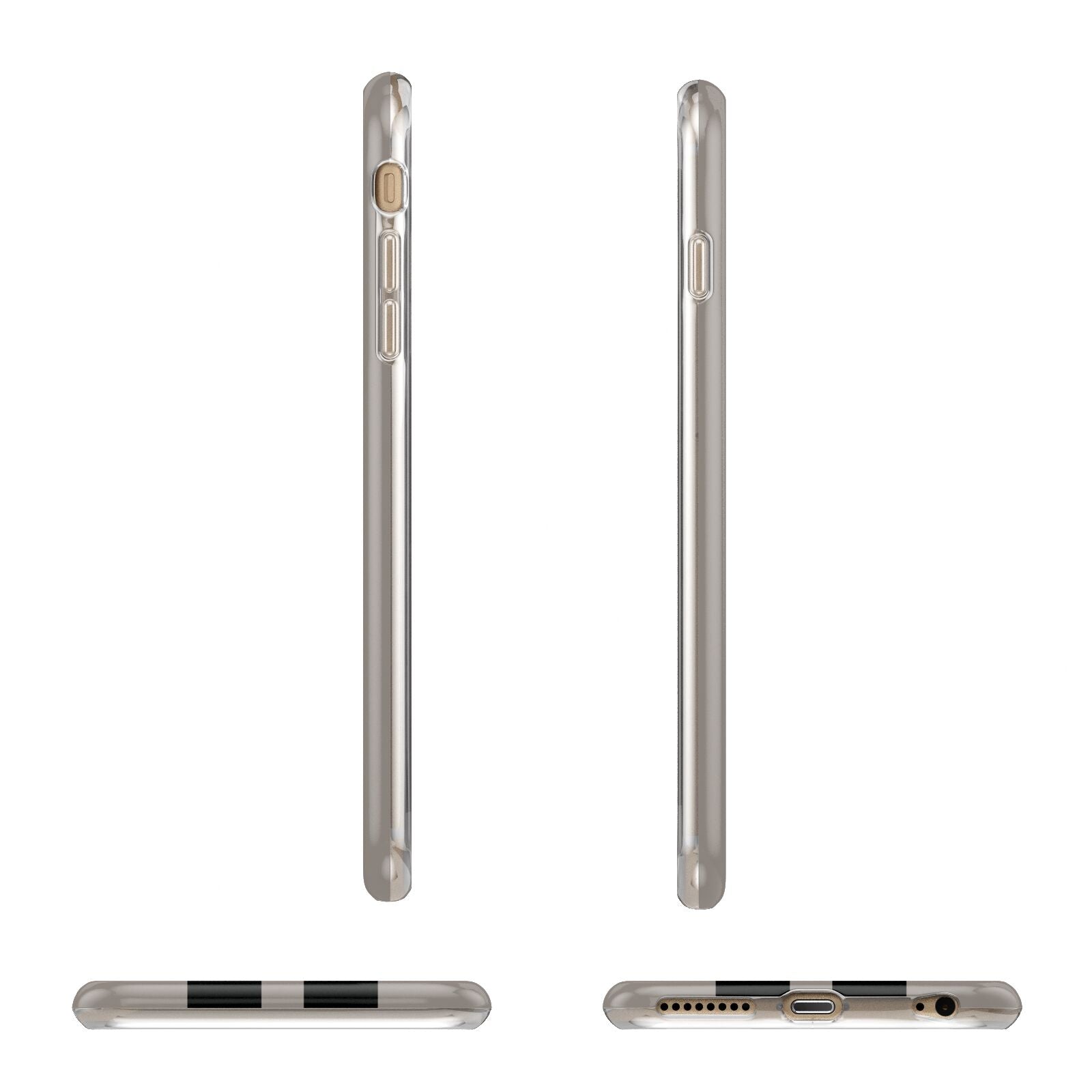 Mauve Personalised Initials Apple iPhone 6 Plus 3D Wrap Tough Case Alternative Image Angles