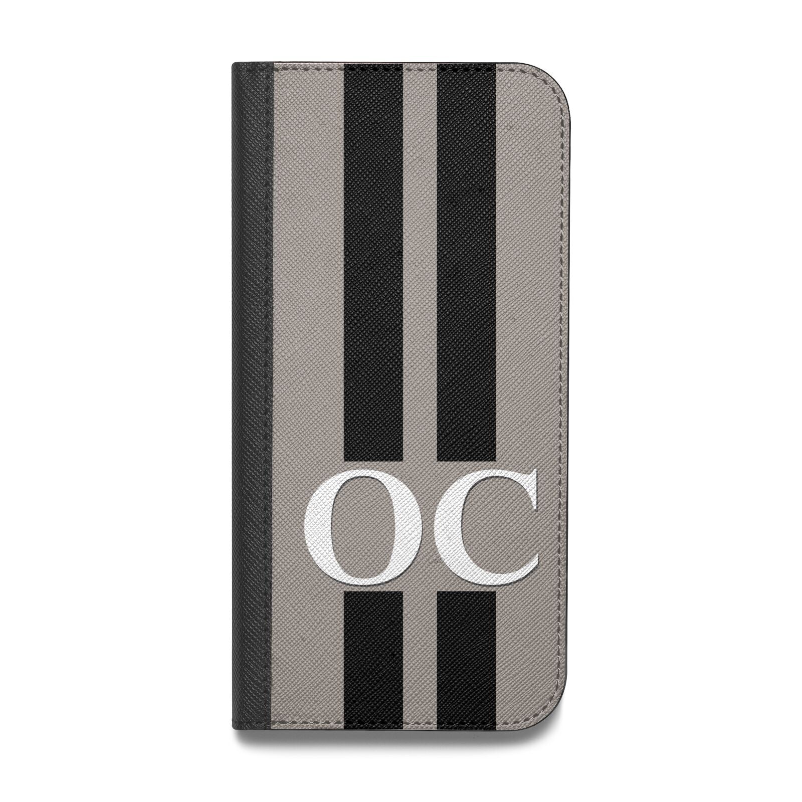 Mauve Personalised Initials Vegan Leather Flip Samsung Case