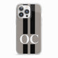 Mauve Personalised Initials iPhone 13 Pro TPU Impact Case with White Edges