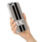 Mauve Personalised Initials iPhone 7 Plus Bumper Case on Silver iPhone Alternative Image
