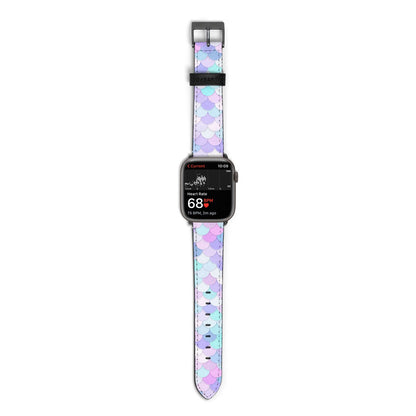 Mermaid Apple Watch Strap Size 38mm with Space Grey Hardware