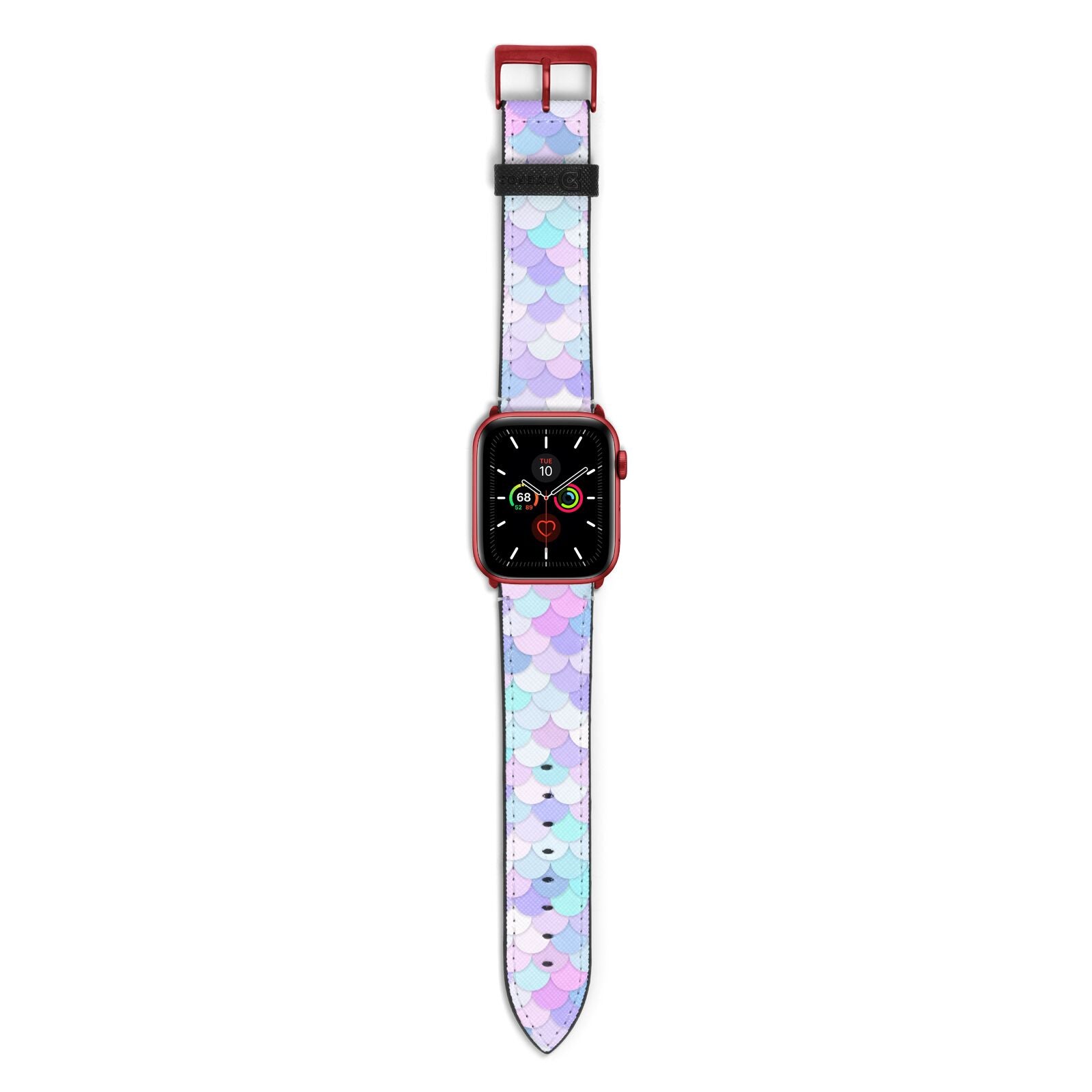 Mermaid Apple Watch Strap with Red Hardware