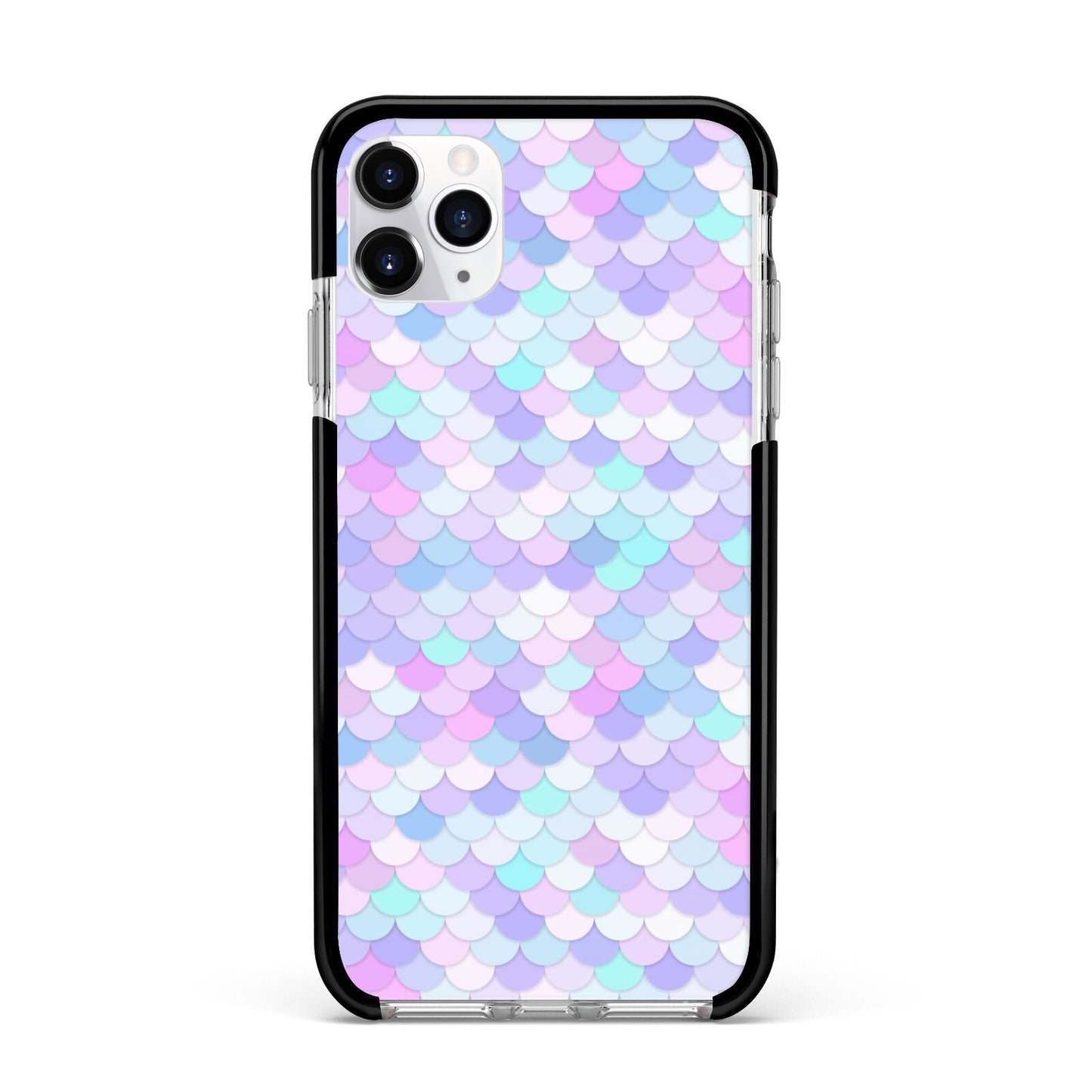 Mermaid Apple iPhone 11 Pro Max in Silver with Black Impact Case