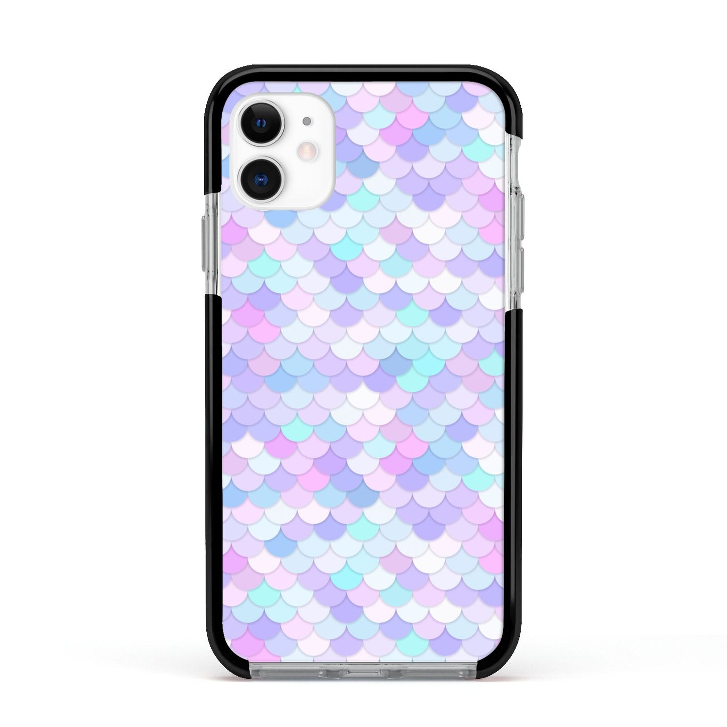 Mermaid Apple iPhone 11 in White with Black Impact Case