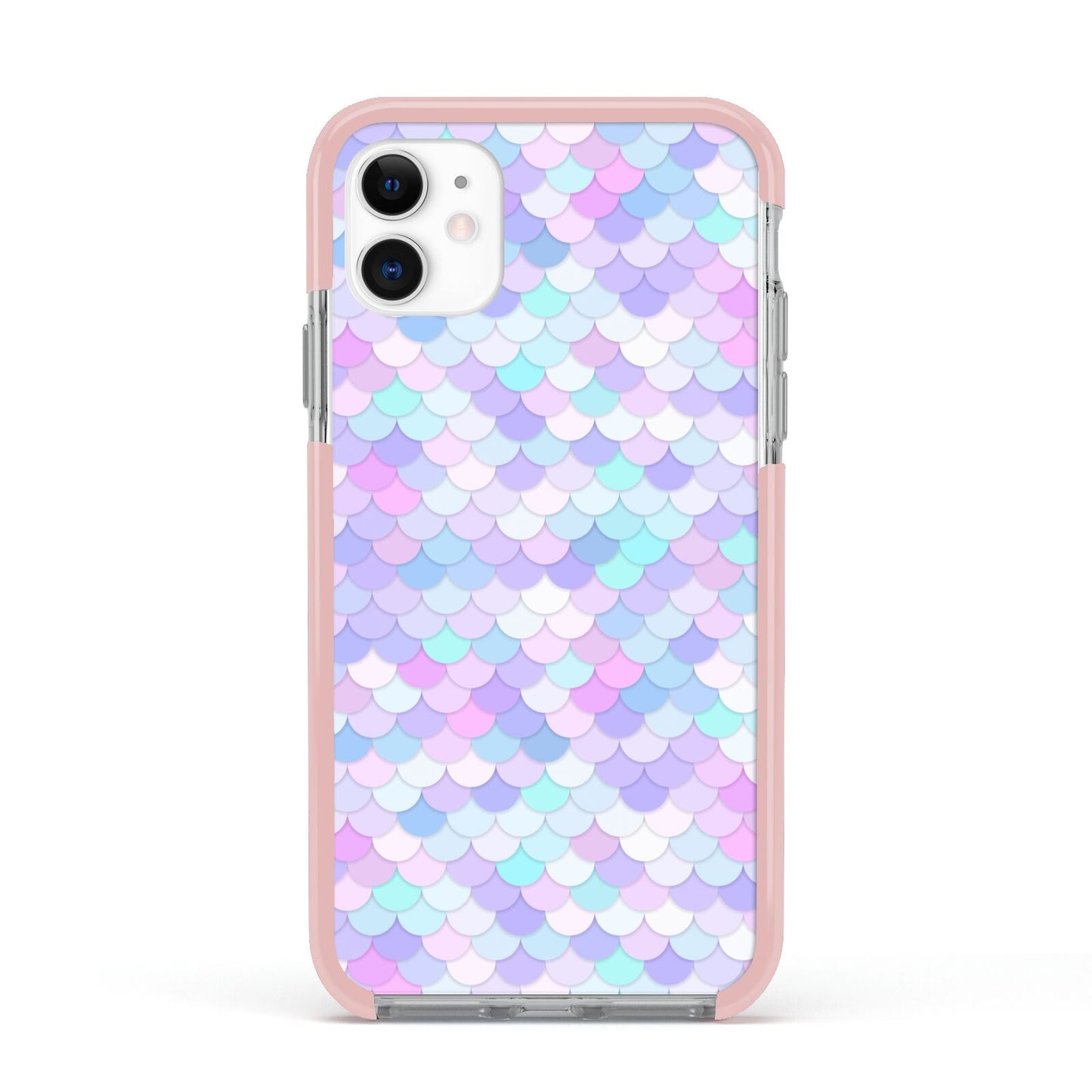 Mermaid Apple iPhone 11 in White with Pink Impact Case