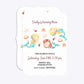 Mermaid Personalised Happy Birthday Bracket Invitation Matte Paper Front and Back Image