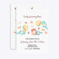Mermaid Personalised Happy Birthday Deckle Invitation Glitter Front and Back Image