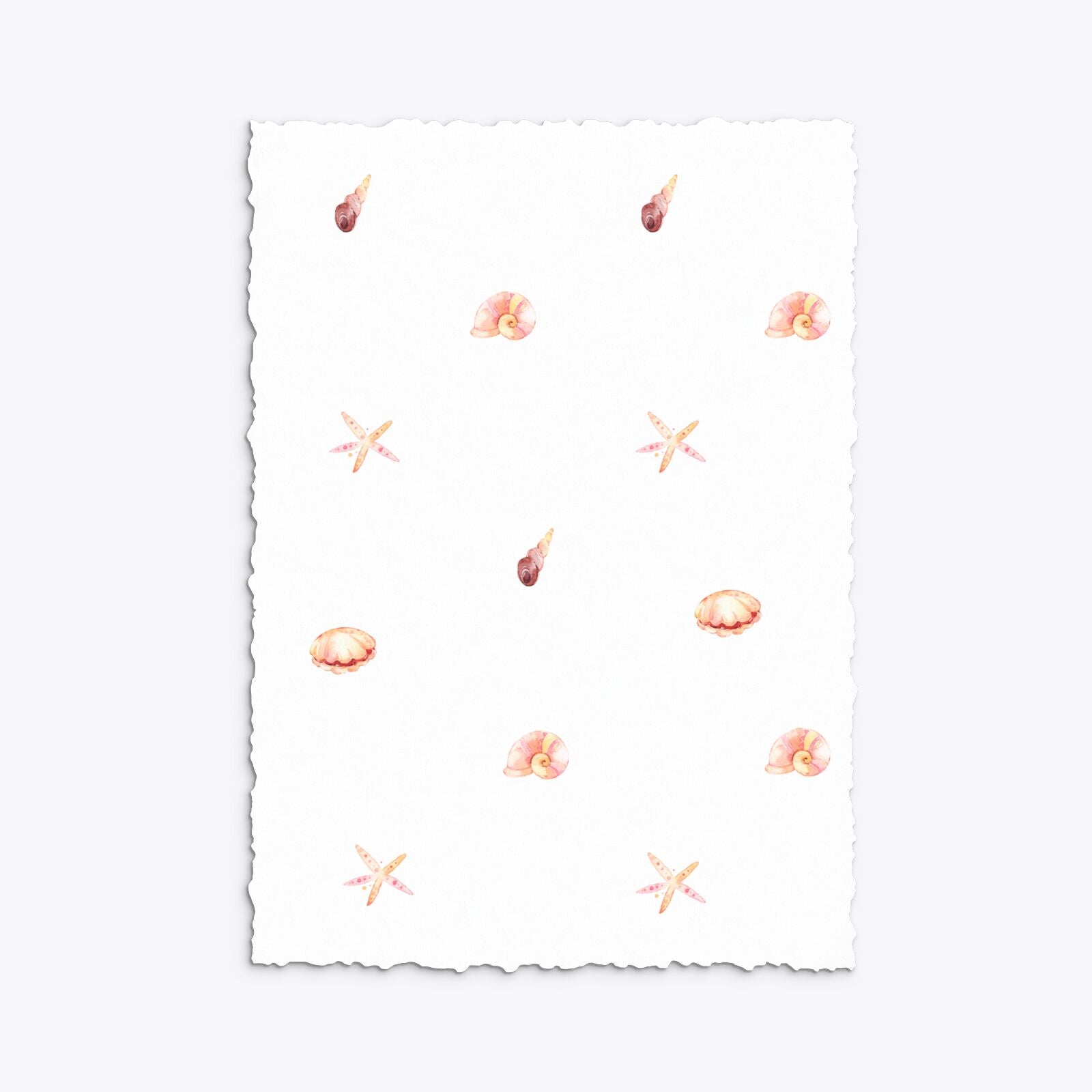 Mermaid Personalised Happy Birthday Deckle Invitation Matte Paper Back Image