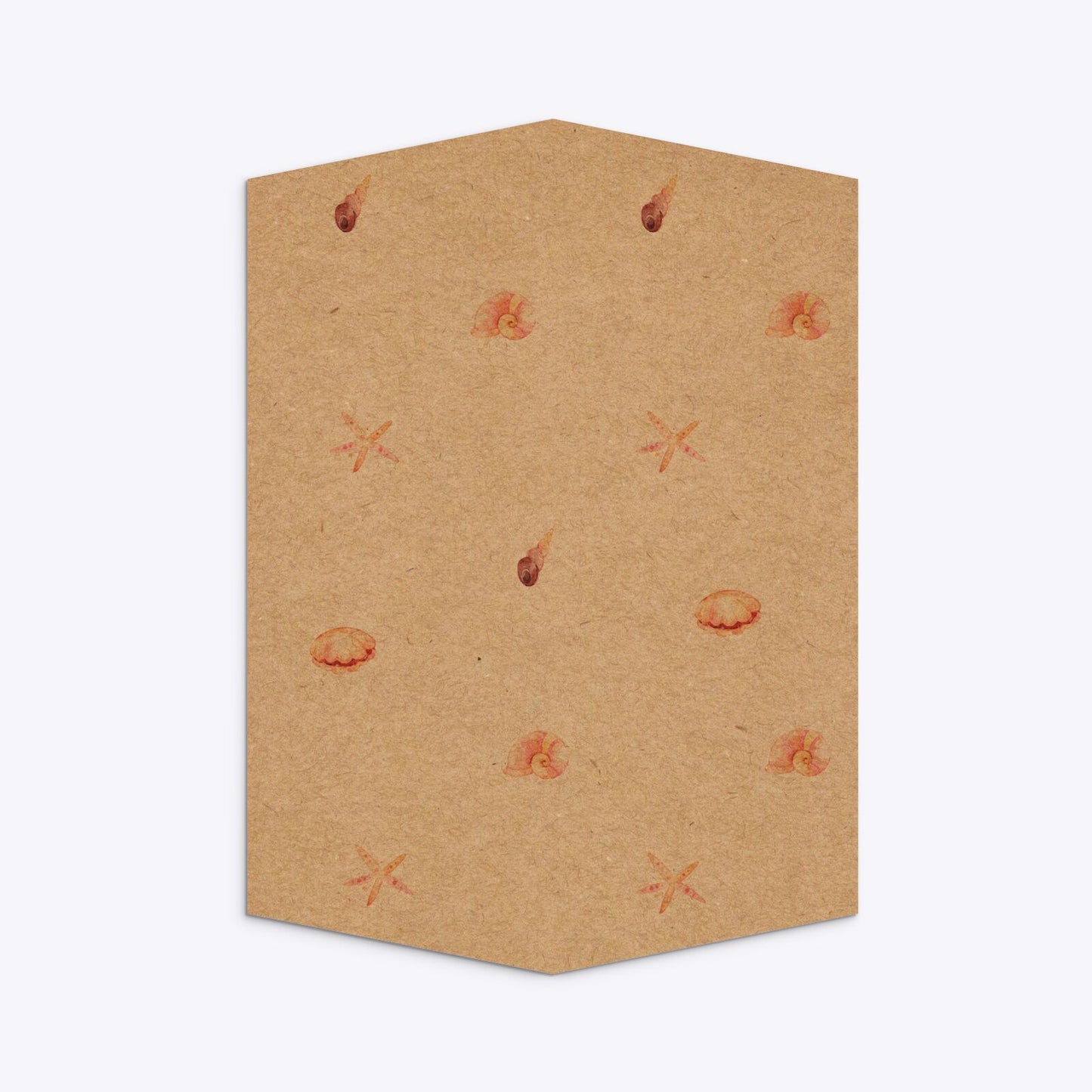 Mermaid Personalised Happy Birthday Geo Invitation Kraft Back Image