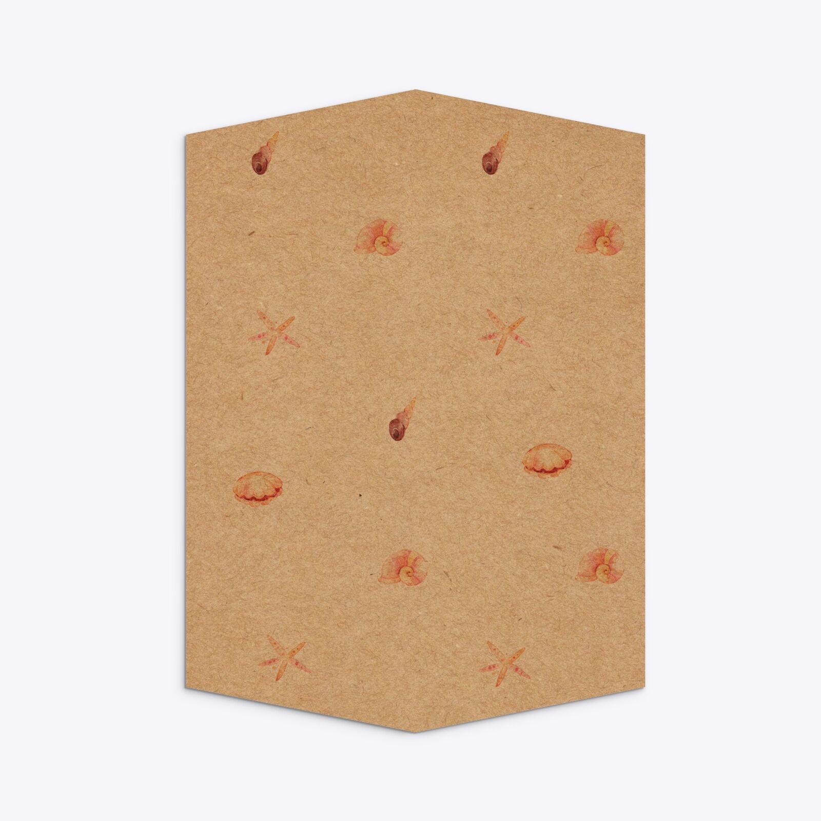 Mermaid Personalised Happy Birthday Geo Invitation Kraft Back Image