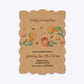 Mermaid Personalised Happy Birthday Petal Invitation Kraft