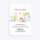 Mermaid Personalised Happy Birthday Rounded Invitation Matte Paper