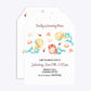 Mermaid Personalised Happy Birthday Tag Invitation Matte Paper Front and Back Image
