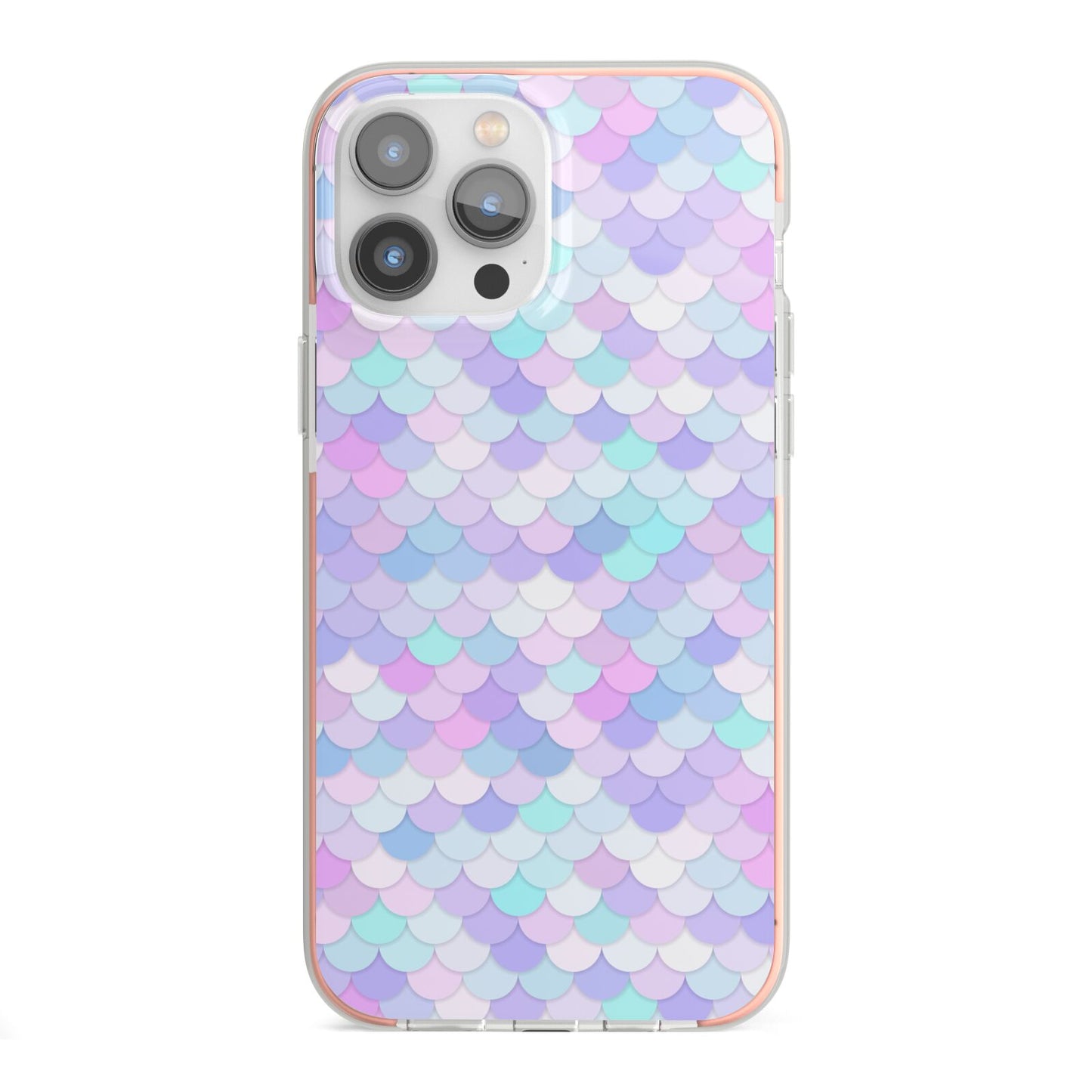 Mermaid iPhone 13 Pro Max TPU Impact Case with Pink Edges