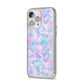Mermaid iPhone 14 Pro Max Clear Tough Case Silver Angled Image
