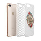 Merry Christmas Log Floral Apple iPhone 7 8 Plus 3D Tough Case Expanded View
