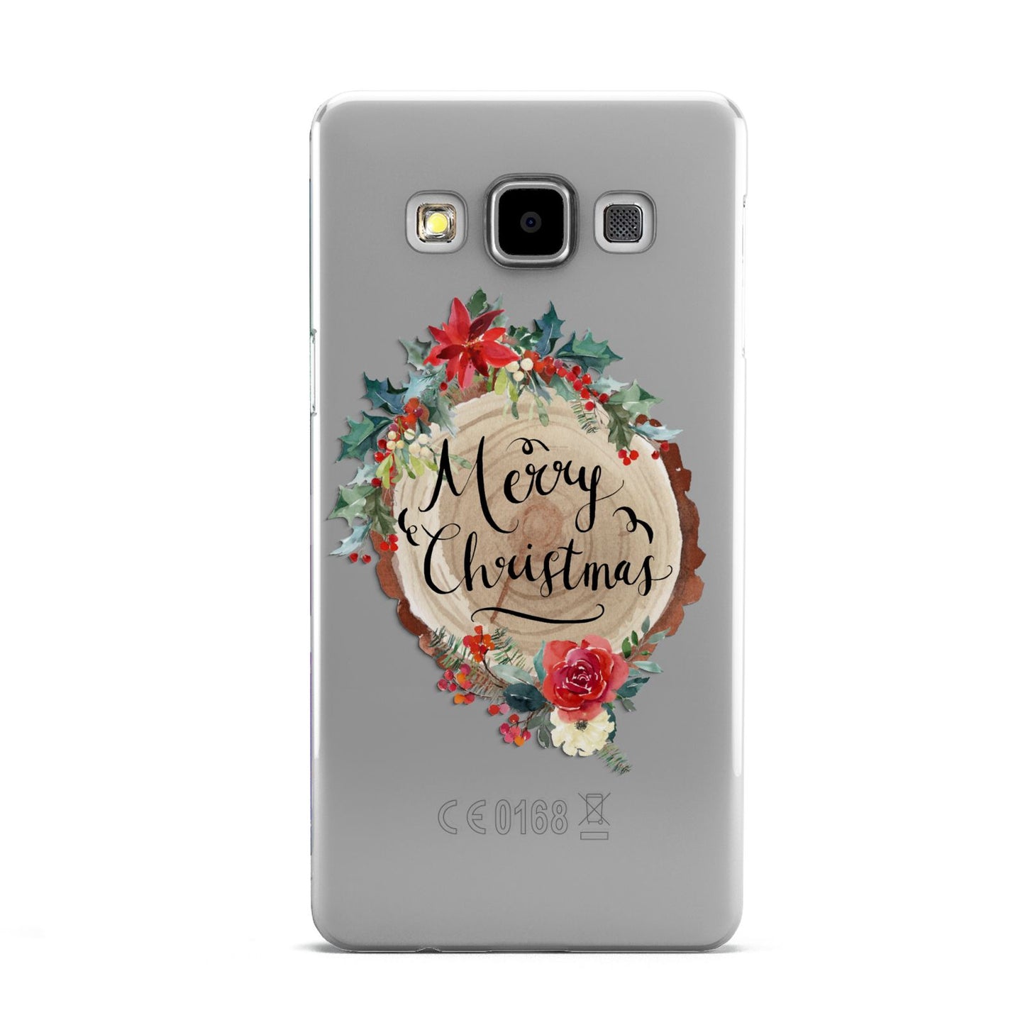 Merry Christmas Log Floral Samsung Galaxy A5 Case