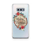 Merry Christmas Log Floral Samsung Galaxy S10E Case
