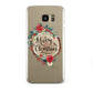 Merry Christmas Log Floral Samsung Galaxy S7 Edge Case