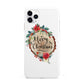Merry Christmas Log Floral iPhone 11 Pro Max 3D Tough Case