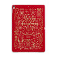 Merry Christmas Personalised Apple iPad Rose Gold Case