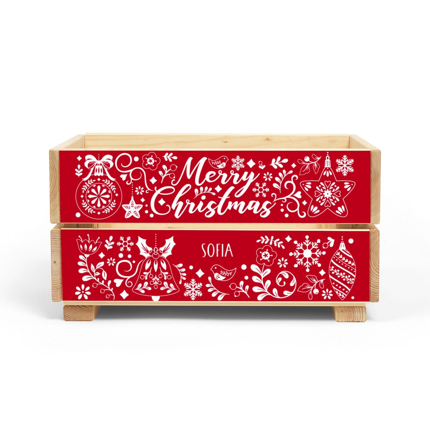 Merry Christmas Personalised Christmas Eve Crate Box