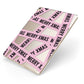 Merry Christmas Tape Apple iPad Case on Gold iPad Side View