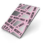 Merry Christmas Tape Apple iPad Case on Grey iPad Side View