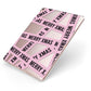 Merry Christmas Tape Apple iPad Case on Rose Gold iPad Side View