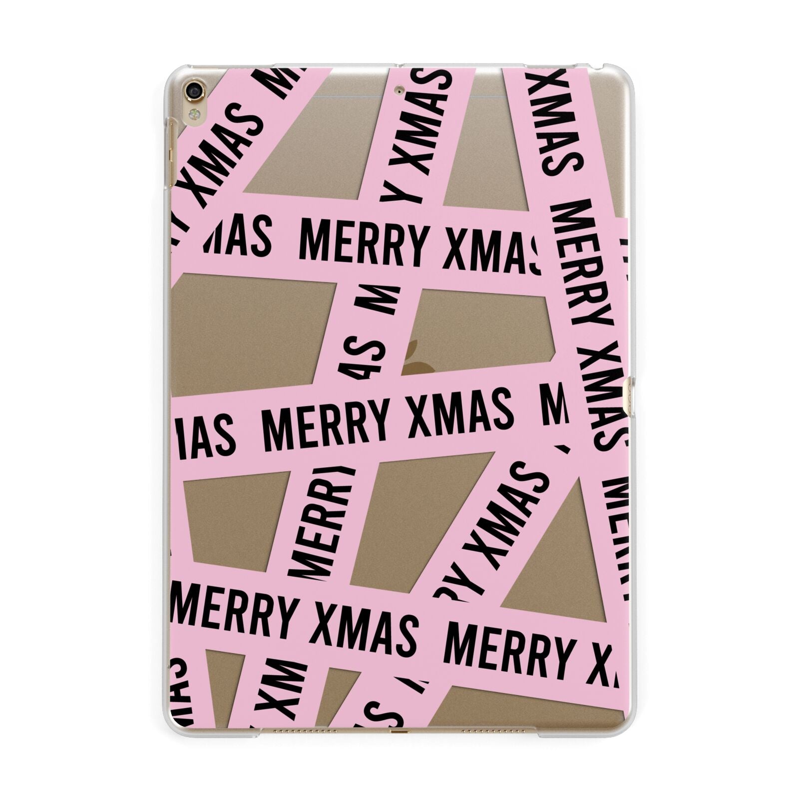 Merry Christmas Tape Apple iPad Gold Case