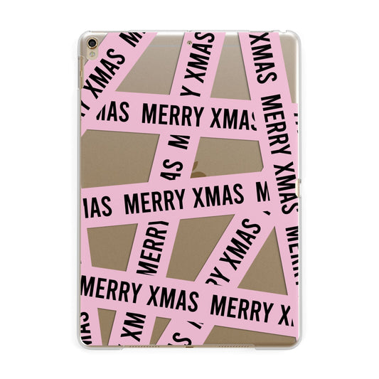 Merry Christmas Tape Apple iPad Gold Case