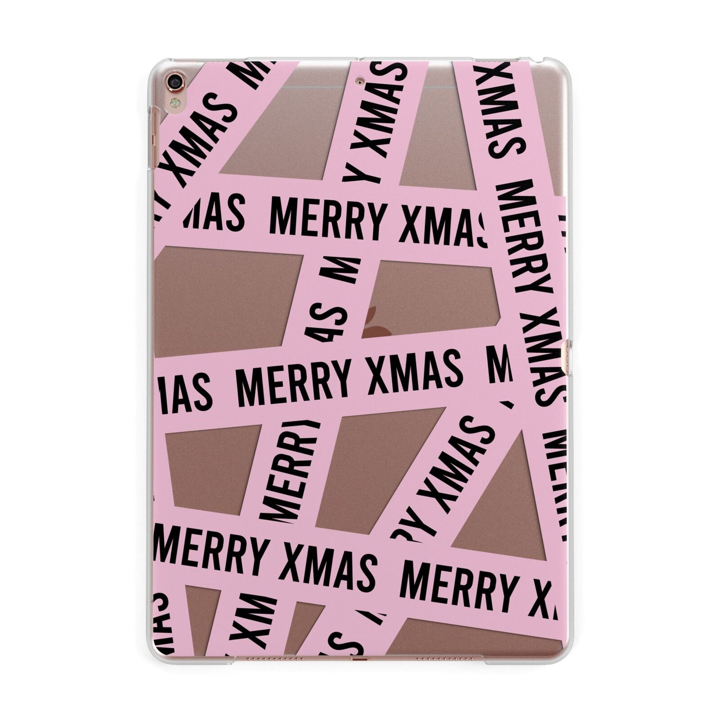 Merry Christmas Tape Apple iPad Rose Gold Case