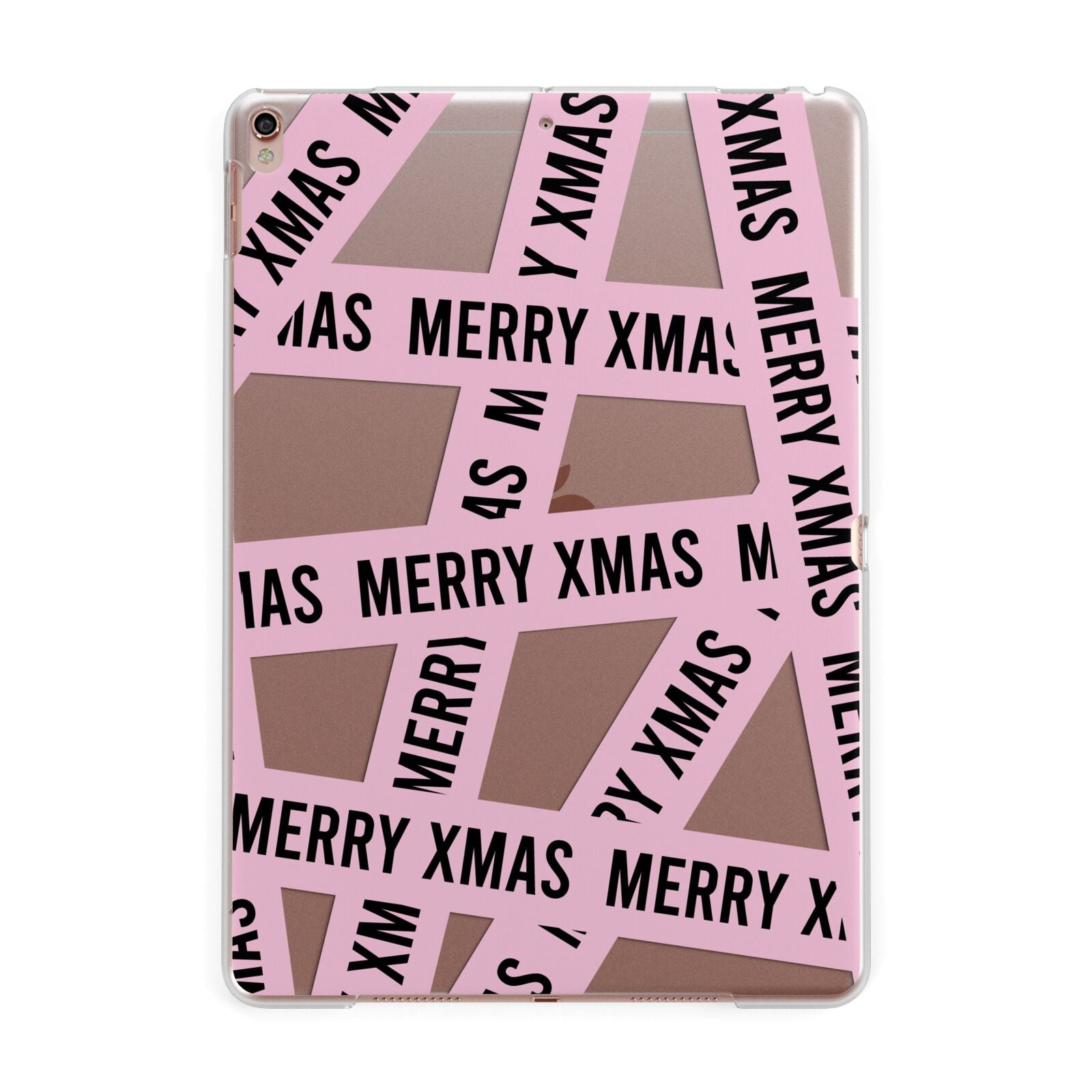 Merry Christmas Tape Apple iPad Rose Gold Case