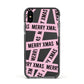 Merry Christmas Tape Apple iPhone Xs Impact Case Black Edge on Black Phone