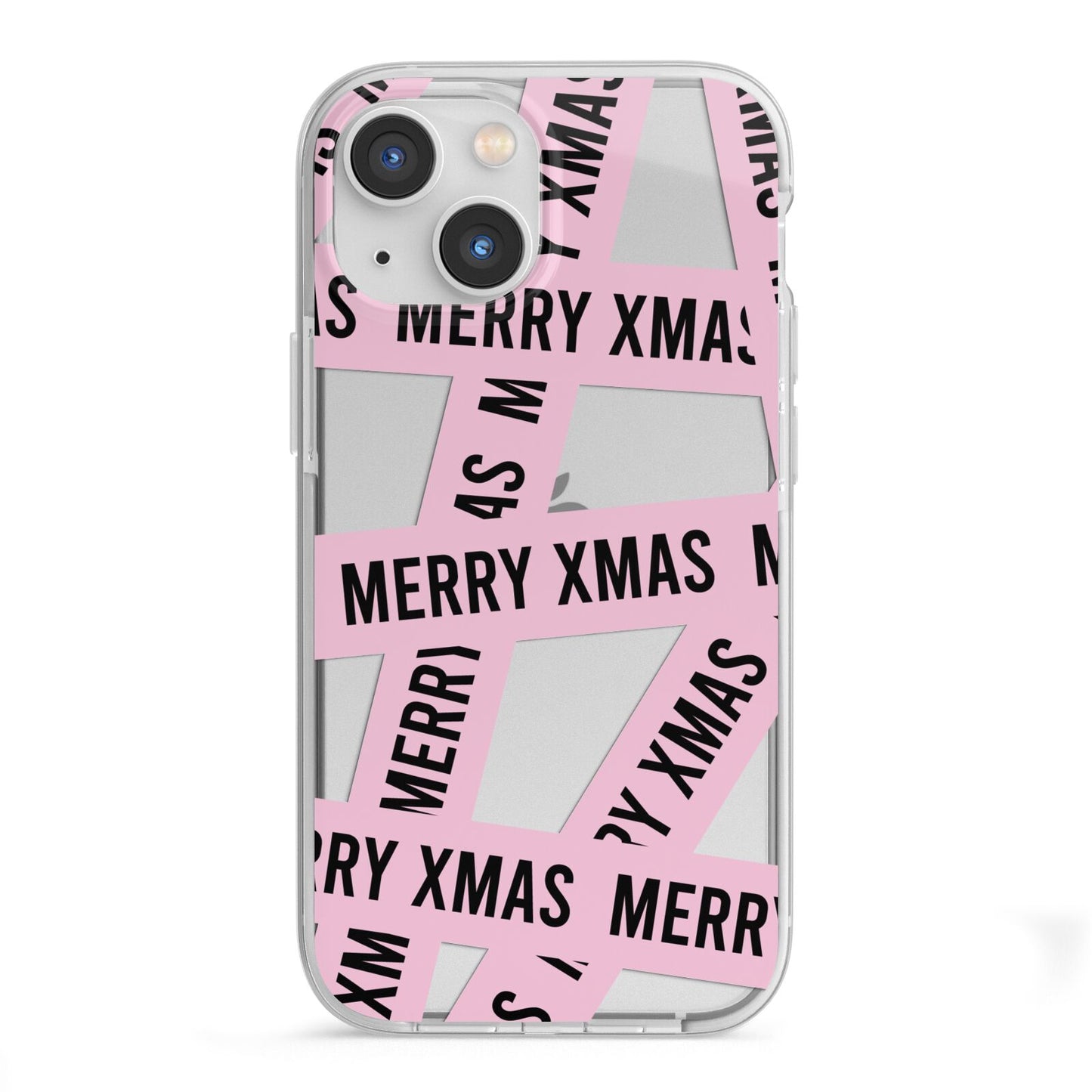 Merry Christmas Tape iPhone 13 Mini TPU Impact Case with White Edges