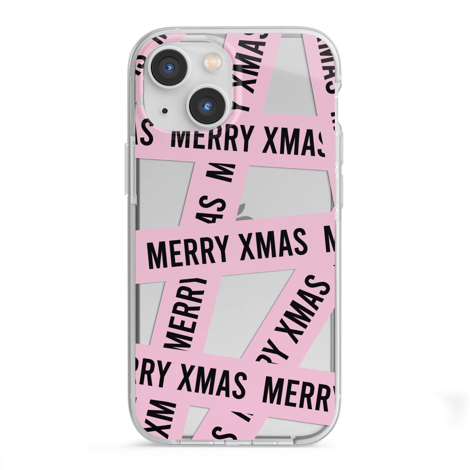Merry Christmas Tape iPhone 13 Mini TPU Impact Case with White Edges