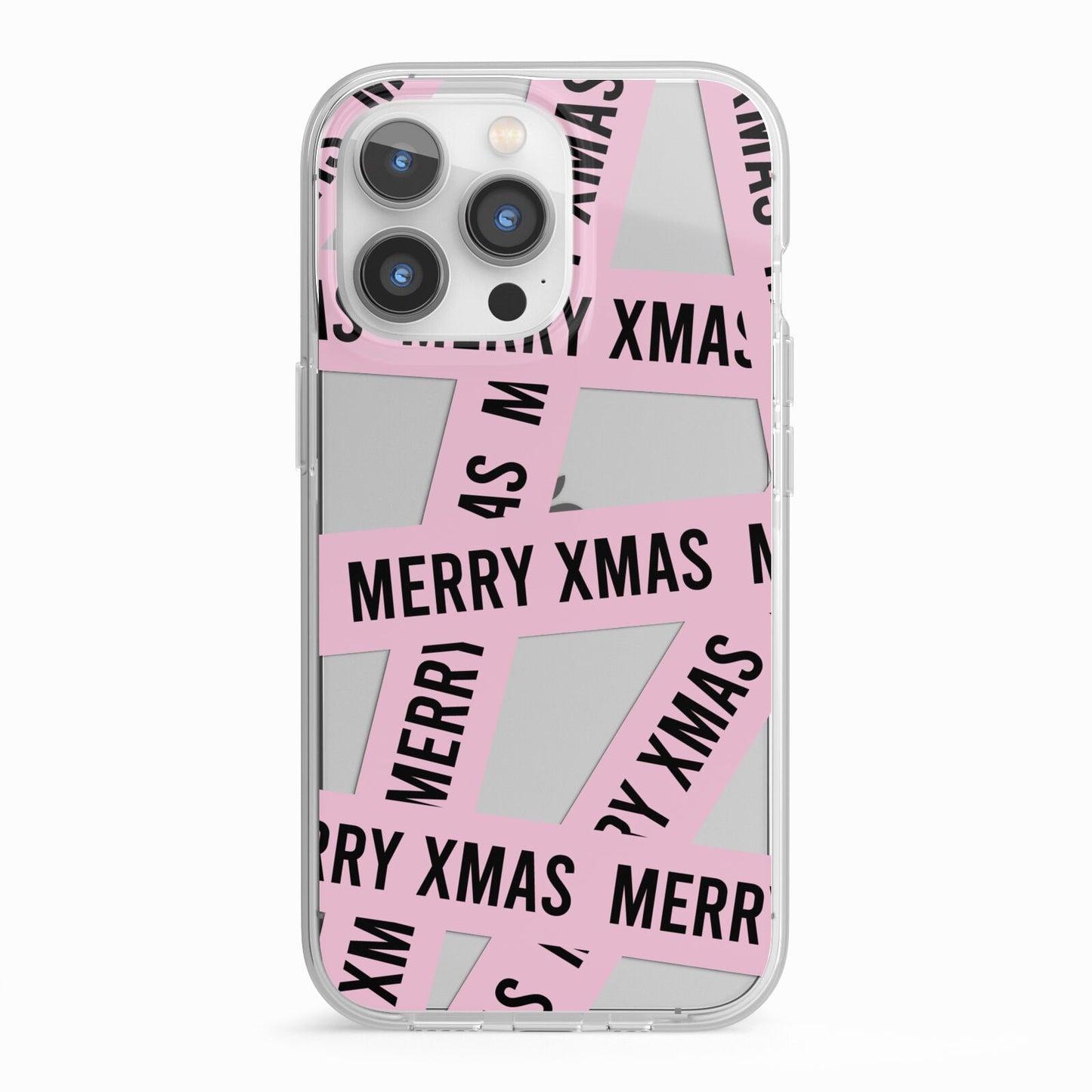 Merry Christmas Tape iPhone 13 Pro TPU Impact Case with White Edges