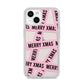 Merry Christmas Tape iPhone 14 Clear Tough Case Starlight