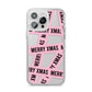 Merry Christmas Tape iPhone 14 Pro Max Clear Tough Case Silver