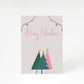 Merry Christmas Tree with Lights A5 Greetings Card