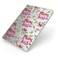 Merry kiss me Apple iPad Case on Silver iPad Side View