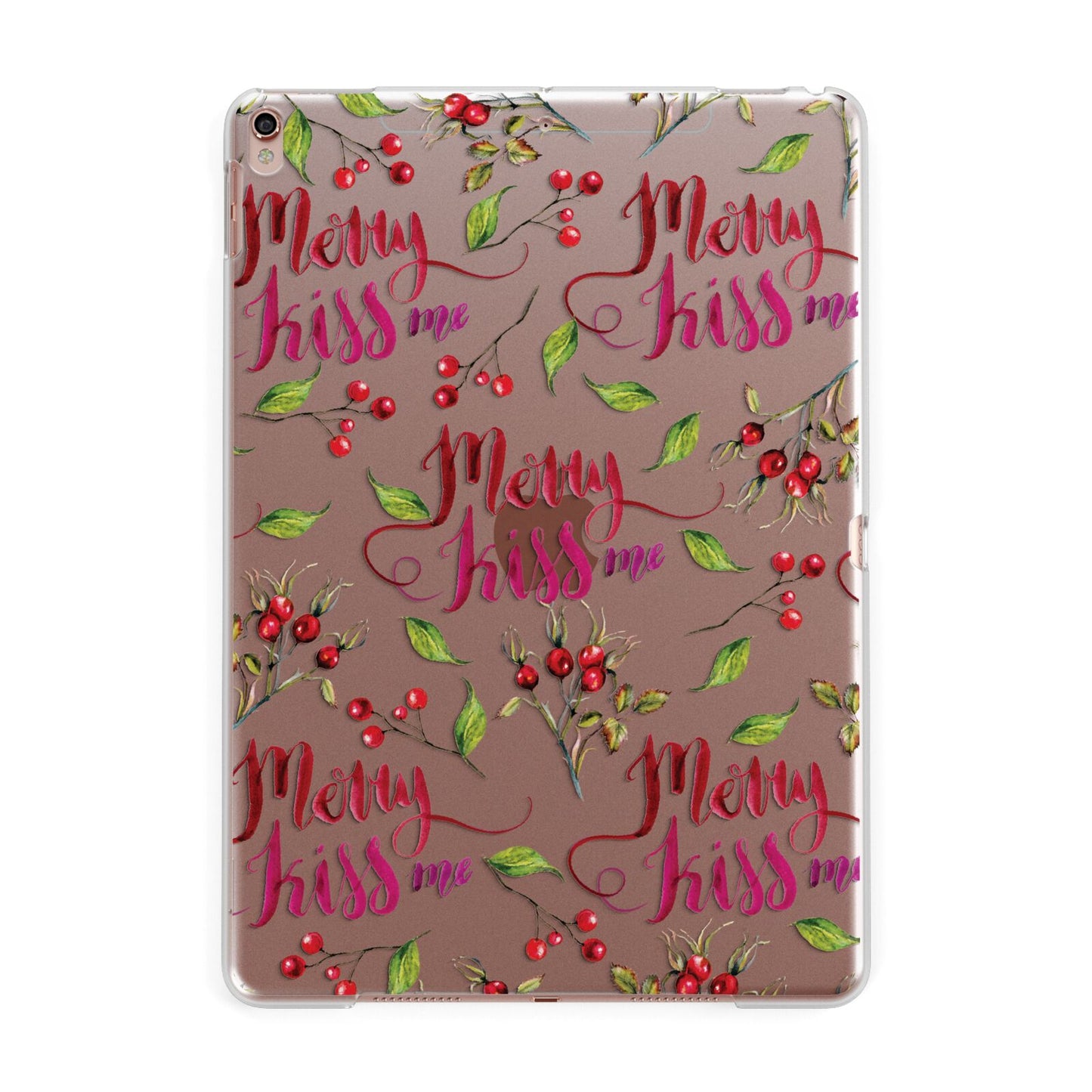 Merry kiss me Apple iPad Rose Gold Case